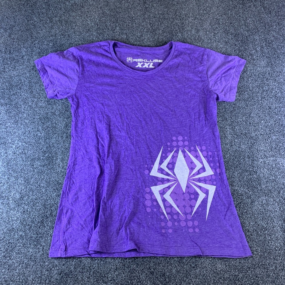 Rekluse T Shirt Womens XXL Purple Good Spider Logo Motocross Clutch Racing Tee